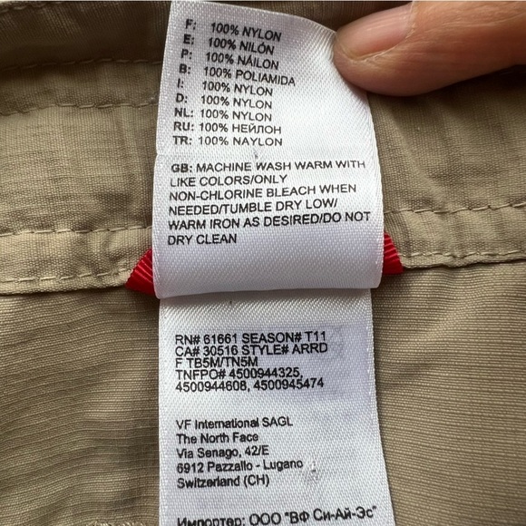 The North Face Women's Horizon II Pants Roll-Up Cuffs Relaxed Fit Beige Size 12 - Picture 14 of 16